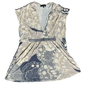 Express Sequin Blue Gray Top‎ Blouse Womens Size M